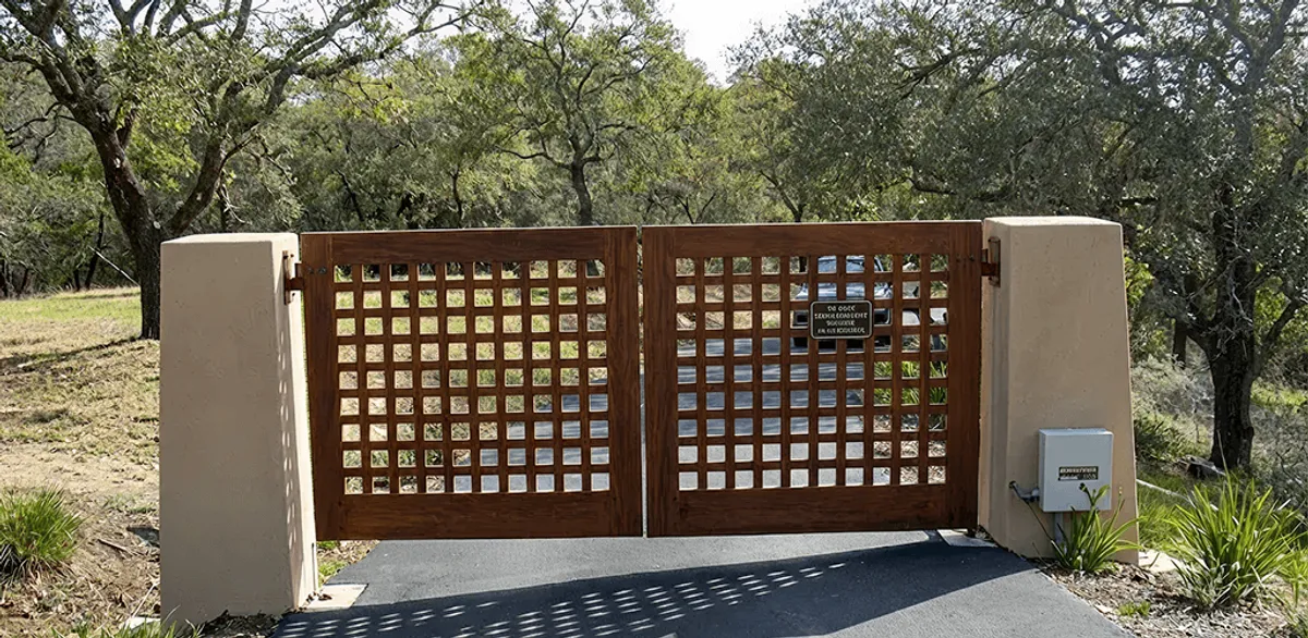 Driveway gate installation for a residential property in Manchester, NH